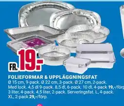 ÖoB FOLIEFORMAR & UPPLÄGGNINGSFAT erbjuda