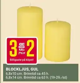 ÖoB BLOCKLJUS, GUL erbjuda