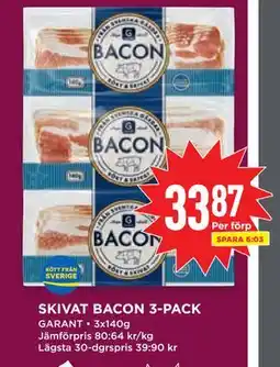 Willys SKIVAT BACON 3-PACK erbjuda