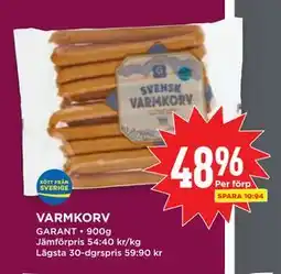 Willys VARMKORV erbjuda