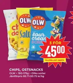 Willys CHIPS, OSTSNACKS erbjuda