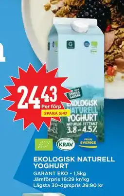 Willys EKOLOGISK NATURELL YOGHURT erbjuda