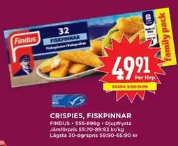 Willys CRISPIES, FISKPINNAR erbjuda