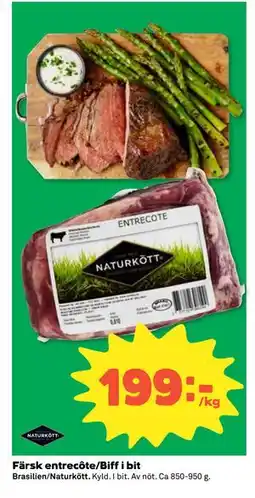 Coop Daglivs Färsk entrecôte/Biff i bit erbjuda