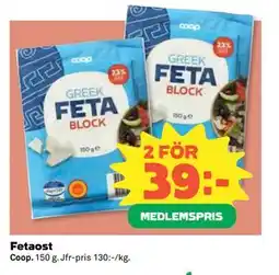 Coop Daglivs Fetaost, Medlemspris erbjuda