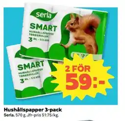 Coop Daglivs Hushållspapper 3-pack erbjuda