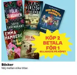 Coop Daglivs Böcker erbjuda