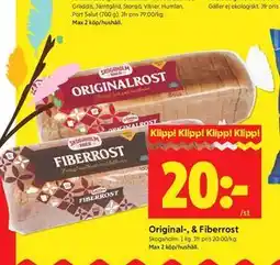 ICA Kvantum Original-, & Fiberrost erbjuda