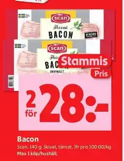 ICA Kvantum Bacon, Medlemspris erbjuda
