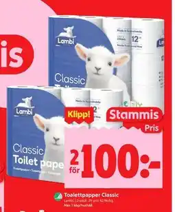 ICA Kvantum Toalettpapper Classic, Medlemspris erbjuda