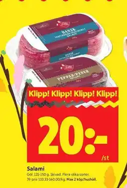 ICA Kvantum Salami erbjuda