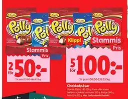 ICA Kvantum Chokladpåsar Polly, Medlemspris erbjuda