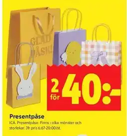 ICA Kvantum Presentpåse erbjuda