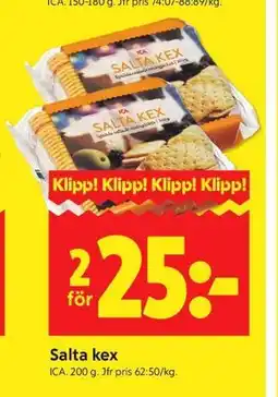 ICA Kvantum Salta kex erbjuda