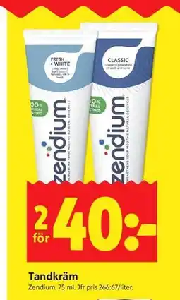 ICA Kvantum Tandkräm erbjuda