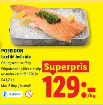 Lidl POSEIDON Laxfilé hel sida erbjuda