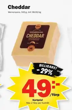 Pekås Cheddar, Medlemspris erbjuda