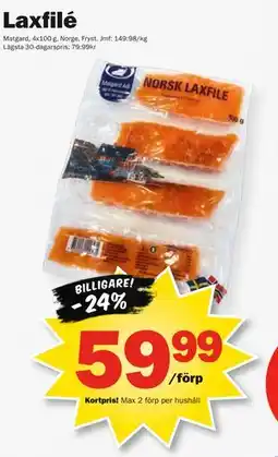 Pekås Laxfilé, Medlemspris erbjuda