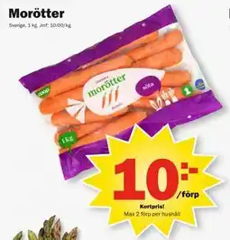 Pekås Morötter, Medlemspris erbjuda