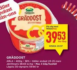 Willys GRÄDDOST erbjuda