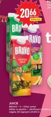 Willys Bravo juice erbjuda