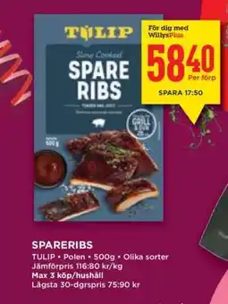 Willys Spareribs erbjuda