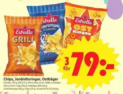 ICA Supermarket Chips, Jordnötsringar, ostbågar erbjuda