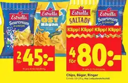 ICA Supermarket Estrella Chips, Bågar, Ringar erbjuda