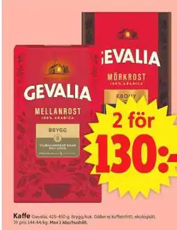 ICA Supermarket Gevalia Coffee erbjuda