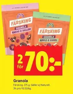 ICA Supermarket GRANOLA erbjuda