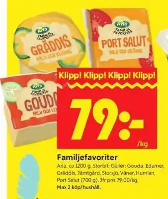 ICA Supermarket FAMILJEFAVORITER erbjuda