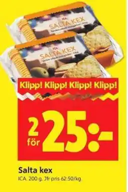 ICA Supermarket SALTA KEX erbjuda