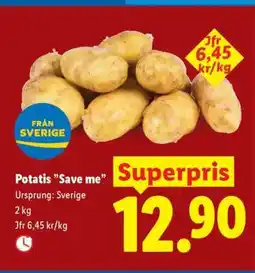 Lidl Potatis 'Save me' erbjuda