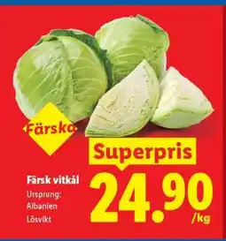 Lidl FÄRSK VITKÅL erbjuda