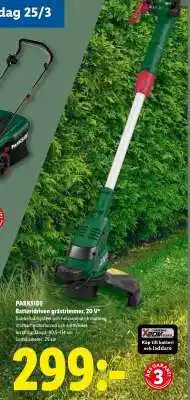 Lidl PARKSIDE Batteridriven grästrimmer, 20 V erbjuda