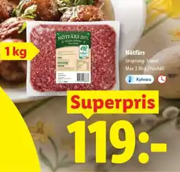 Lidl Nötfärs erbjuda