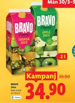 Lidl BRAVO Juice erbjuda