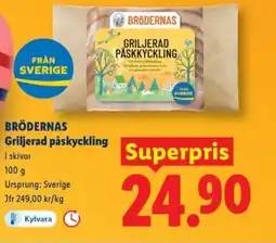 Lidl BRÖDERNAS Griljerad påskyckling erbjuda