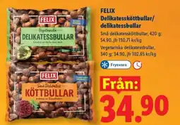 Lidl FELIX Delikatessköttbullar/ delikatessbullar erbjuda