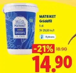 Lidl MATRIKET Gräddfil erbjuda