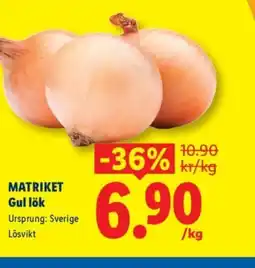 Lidl MATRIKET Gul lök erbjuda