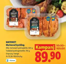 Lidl MATRIKET Marinerad kyckling erbjuda
