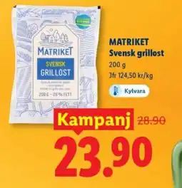 Lidl MATRIKET Svensk grillost erbjuda