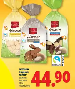 Lidl FAVORINA Dragerade mandlar erbjuda