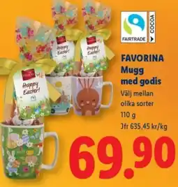 Lidl FAVORINA Mugg med godis erbjuda