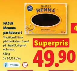 Lidl FAZER Memma påskdessert erbjuda
