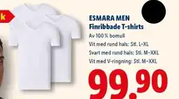 Lidl ESMARA MEN Finribbade T-shirts erbjuda