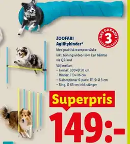 Lidl ZOOFARI Agilityhinder erbjuda