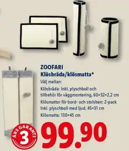 Lidl ZOOFARI Klösbräda/klösmatta erbjuda