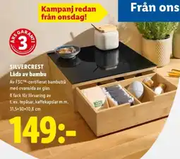 Lidl SILVERCREST Låda av bambu erbjuda
